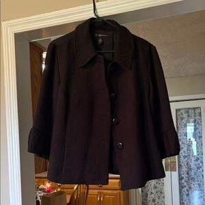 EUC INC International Concepts Black Blazer peacoat jacket dress church 2X